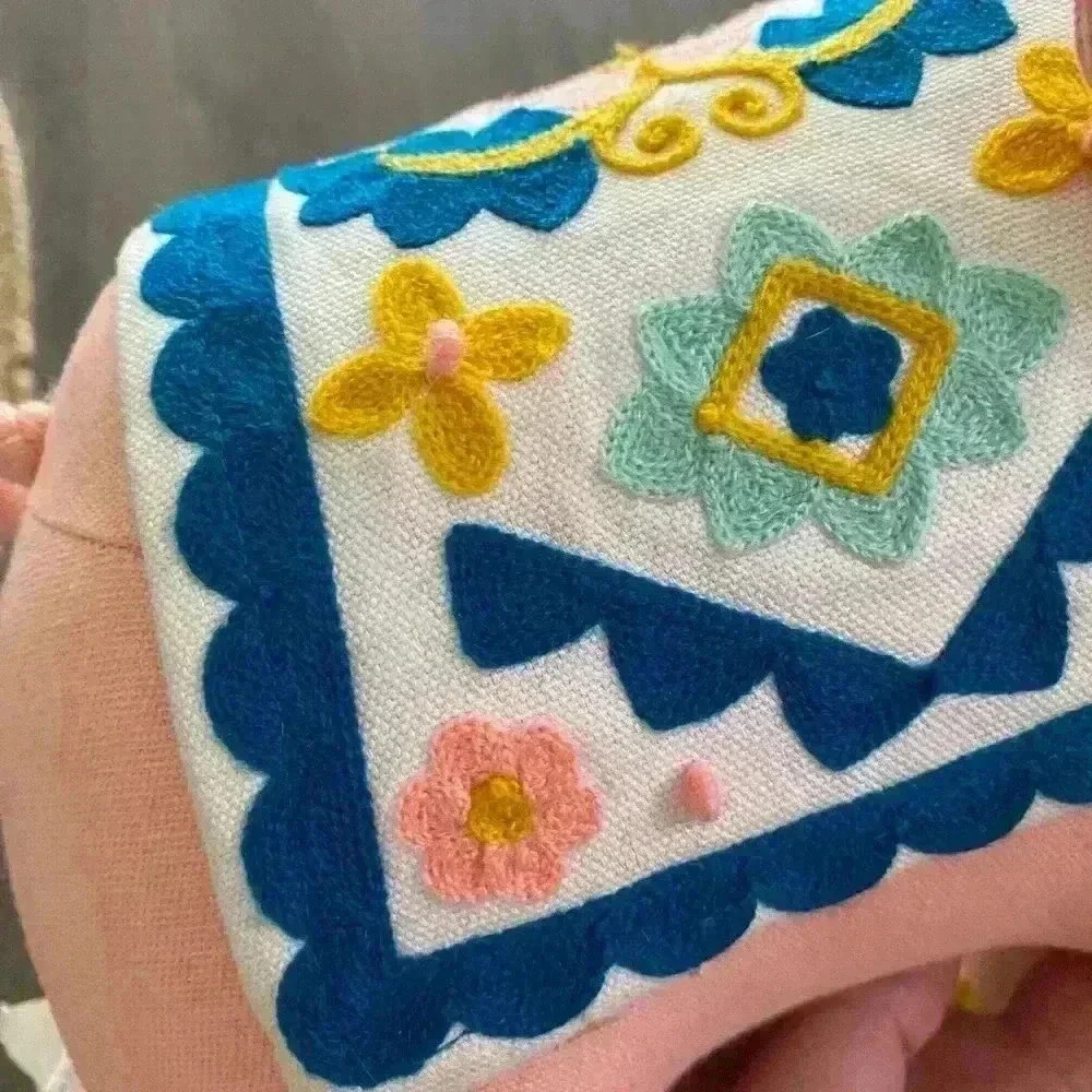 Pink Elephant Decorative Pillow embroidered​ - Picture 5 of 6